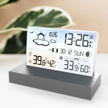 Digitale Wetters tation, Wetter vorhersage, Wecker Indoor Outdoor Temperatur & Brumm messer Kalender, Sauna, Desktop-Dekoration