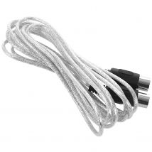 Cable de extensión MIDI de 3 metros y 10 pies, conector macho a macho de 5 pines, plateado, el más nuevo