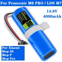 4000 mAh Robotic Staubsauger Batterie Für Proscenic M6 pro/LDS M7 14,8 V Ersatz Batterie Für Xiaomi Mop 2S/Mop P/Mop Pro
