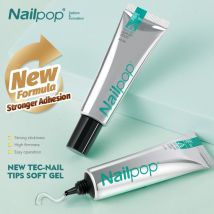Nailpop Pro Soft Nail Tips Gel Glue 20g Adhesive Fake Nails Long Lasting Soak Off UV Gel Nail Polish Manicure Produkty do paznokci