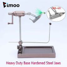 Bimoo rotazione a 360 ° Fly Tying Vise indurito Seel Jaws Jig Fishing Lure Maker strumenti porta spolina infila frusta finitore forbici