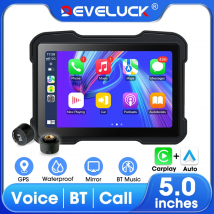Develuck Neue Motorrad-Navigation, kabelloses CarPlay, Android Auto, 5-Zoll-Bildschirm, GPS für Motorrad, TPMS, optionales Moto-Zubehör