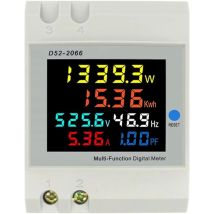 Contatore di energia monofase Monitor di utilizzo dell'elettricità su guida Din AC 40-300V 100A Voltmetro Amperometro Watt Kwh Misuratore di potenza di frequenza