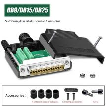 DB9 DB15 DB25 männlich weiblich Stecker 9 15 25 Pin lötfreier Breakout-Stecker COM RS232 serieller Port D-SUB Terminal-Stecker-Adapter