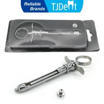 TJDent 1 sztuk ze stali nierdzewnej dentystyczna strzykawka aspiracyjna chirurgia dentysta wtryskiwacz instrumenty chirurgiczne narzędzie artykuły stomatologiczne
