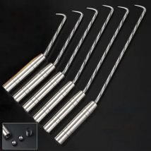 Stainless Steel Construction Hook Thread Rebar Tie Wire Twister with Hook Flexible Rotation Hand Binding Steel Bars Hand Tool