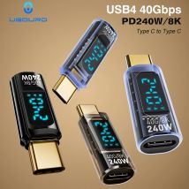Adattatore USB4 tipo C da 40 Gbps Display digitale USB 4 80 Gbps Thunderbolt 4/5/3 Connettore cavo da USB-C a USB-C OTG 240 W 8K per laptop