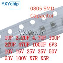 20PCS 0805 2012 SMD Capacitor 1UF 2.2UF 4.7UF 10UF 22UF 47UF 100UF 6V3 10V 16V 25V 35V 50V 63V 100V X7R X5R K=±10% M=±20%