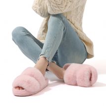 Eyriphy Neue Fuzzy Flache Hausschuhe Für Frauen Winter Warme Haus Hausschuhe Mode Kurze Plüsch Frauen Hausschuhe Weibliche Schlafzimmer Hausschuhe
