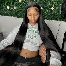 Parrucche diritte per capelli umani 13X6 Parrucca frontale in pizzo HD 30 40 pollici 13X4 Parrucca anteriore nera brasiliana pre pizzicata per le donne Densità 250