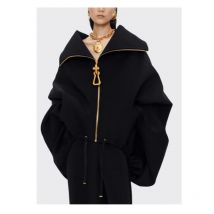 Solide Lose Verstärktes Zipper Mode Jacken für Frauen Revers Langen Ärmeln Patchwork Lace Up Casual Jacke Weibliche Neue