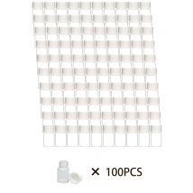 100x2ml Mini Klarglas ätherische Öl flasche 2cc transparente Proben Glas fläschchen weiß schwarz Kappe kleine Kosmetik behälter