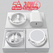 Oryginalna bezprzewodowa ładowarka Apple Magsafe do iPhone'a 16 15 14 13 12 11 Pro Max SE Mini X XS XR 8 Plus Szybkie ładowanie kabla Lightning typu C