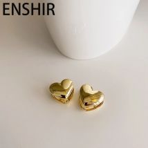 Enshir Liebe Herz Multi-Size glatte Ohrringe für Frauen Mädchen Französisch Vintage süße coole Schmuck Geschenke Daliy Großhandel