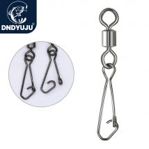 DNDYUJU 10-100PCS Cuscinetto Da Pesca Girevole di Rotolamento In Acciaio Inox A Scatto Richiamo di Pesca Connettore Amo Spille accessori per la pesca