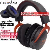 misodiko Verbesserte Ohrpolster-Ersatz für HyperX Cloud III 3, II 2 kabellose/kabelgebundene Kopfhörer