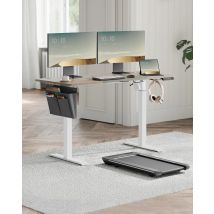 SONGMICS Höhenverstellbarer Schreibtisch elektrisch, 60 x 140 x (72-120) cm, stufenlos verstellbar,