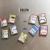 Chiikawa Refrigerator Magnets Cute Cartoon Characters Fridge Decoration Magnets Set Usagi Hachiware Shumai Funny Door Stickers