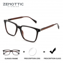 ZENOTTIC (tamaño M) gafas graduadas personalizadas de plástico de moda para hombres gafas ópticas multifocales progresivas con receta