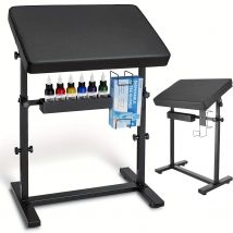 Tattoo Armlehne Ständer Tattoo Hand Halterung Einstellbare Edelstahl Basis Tattoo Arm Halter Stehen Schwere Tattoo Armlehne Stehen