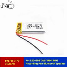 Liter energy battery 3.7V 350mah 501735 Lithium Polymer LiPo Rechargeable Battery For LED GPS DVD MP4 MP5 Recording Pen Bluetoot