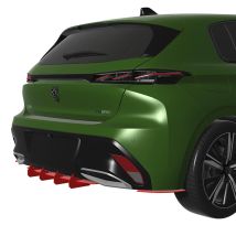 Fit Peugeot 308 Hatchback Allure 2022--2024 Year Rear Diffuser Bumper Lips Spoiler Splitter Body Kit Accessories