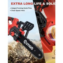12 Inch OUTIGO Cordless Electric Chainsaw,  2*4500mAh Battery,  Brushless Powerful Chainsaw for Woodworking Garden Pruning