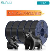 SUNLU 5KG 3D Filament PLA/PLA PLUS/PETG/ABS Filamnet 1.75mm 5Roll 1KG Neatly Wound 3D Printer Filament for 3D Printer