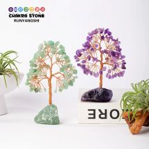 Natürlicher Amethyst Citrin Rohstein Baum Kristall Edelstein Basis Heimdekoration Handwerk Wahrsagerei Energie Heilung Meditation Geschenke