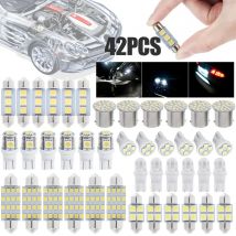 42 Stücke LED Auto Innenbeleuchtung T10 6000 K SMD LED Ersatz Kennzeichen/Lesen Glühbirnen Xenon Weiß Innen Glühbirnen
