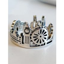 KOFSAC Vintage Creative Ferris Wheel Castle Ring Lady Jewelry Thai Silver 925 Rings For Women Amusement Party Accessories Gifts