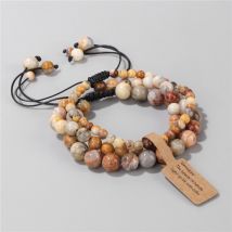 3 teile/satz Perlen Armband Handgemachte 4 6 8mm Naturstein Achate Tigerauge Amazonit Perlen Armbänder Männer Frauen Heilung schmuck