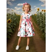 New Girls Kids Flower Elegant Causal Princess Party Dresses Children Clothing Christmas Birthday Wedding Party Baby Girl Dress