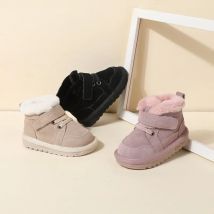 Neue Winter Baby Schnee Stiefel Unisex Leder Nette Jungen Mädchen Schuhe Warme Baumwolle Kinder Turnschuhe Weichen Boden Kleinkind Baby Schuhe