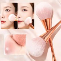 Roségoldener Puder-Rougepinsel, professioneller Make-up-Pinsel, großer kosmetischer Gesichtsbehälter, kosmetischer Gesichtsbehälter, Brocha Colorete Make-up-Werkzeug
