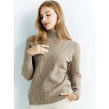 Cashmere Sweater Women Knitted Sweaters 100% Merino Wool Turtleneck Long-Sleeve Pullover Winter Autumn Jumper Clothes Top Female