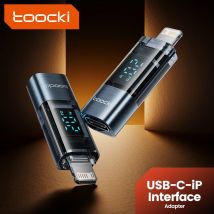 Toocki Lighting Male to USB C Female Adapter OTG for iPhone iPad 27W Digital Display  Fast Charging USB-C iP Interface Connector