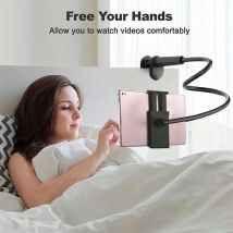 70 cm Telefonhalter Ständer Lazy Bracket Kopfstütze Bett 360 Flexible lange Arme Klemmhalterung für iPhone Samsung und 3,5 ~ 6,7 Zoll Gerät