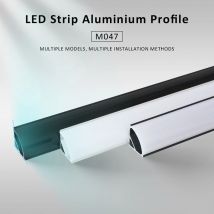 LED-Eck-Aluminiumprofil, 50 cm, Kanalhalter, diffus für LED-Streifen, V-Form, schwarze Bar, Schranklampe, Küchenschranklampe