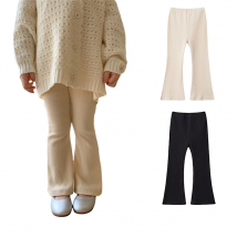 2025, Sommer-Kurzstil, einfarbig, Pit-Streifen, ausgestellte Mädchenhose, mehrfarbig, dünn, beste passende Kinderhose für Mädchen von 2–8 Jahren