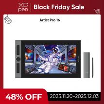 XPPen-tableta gráfica Artist Pro 16 DE 15,6 pulgadas, Monitor con 8 teclas de acceso rápido, 1 rueda, 133% sRGB, pantalla de dibujo para Windows y Mac