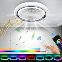 Telecomando per ventilatore da soffitto a LED RGB da 60 W con regolazione infinita Velocità del vento a 6 livelli ​ ​ Lampadario a soffitto Illuminazione soggiorno