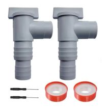 Adattatore per pompa filtro piscina in PVC Durevole 32mm Valvola a stantuffo on/off per piscina Connettore per tubo sigillato a prova di perdite Parte di attrezzatura esterna