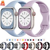 Schlankes Armband für Apple Watch Band iWatch 46/42 mm 45 mm 41 mm 40 mm 38 mm 44 mm Ultra 49 mm Serie 6se 5 4 3 7 8 Silikonarmband Correa