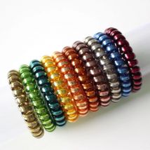 10 teile/los Mode Frauen Kunststoff Draht Elastische Haar Band Gummiband Helle Farben Stretch Haar Krawatten Qualität Haar Halter Headwear