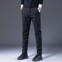 2024 Herbst Winter heiß verkaufen einfache und vielseitige Baumwolle dünn hochwertige lässige bequeme dicke Herren hose schwarz grau