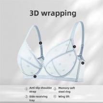 Big Chest Appears Smaller Bra Gather Fold The Accessory Breasts To Prevent Sagging Plus Size Women's Thin Lace Bra OWD6103