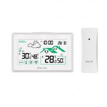 BALDR Stazione meteorologica wireless Orologio da parete radiocomandato digitale DCF Termometro interno/esterno Igrometro Sensore di previsioni di tendenza