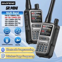 BAOFENG UV-5R Mini Walkie Talkie Multi Band Bluetooth Programowanie Bezprzewodowe Kopiowanie Częstotliwości 999CH AM FM Daleki Zasięg Radiotelefon Dwukierunkowy