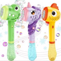 Vatos Auto Bubble Wands Maker Gun x3 mit Licht & Musik für Mädchen Jungen Fantasty Bubble Maker Maschine Bubble Refill Party Geschenk